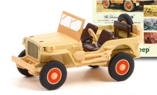 Jeep Willys 1/64 Greenlight MB beige 1945 miniature