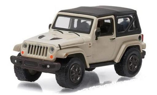 Miniature Jeep Wrangler 1/64 Greenlight 75th Anniversary blanche/noire Jeep Wrangler 1/64 Greenlight 75th Anniversary blanche/noire miniature