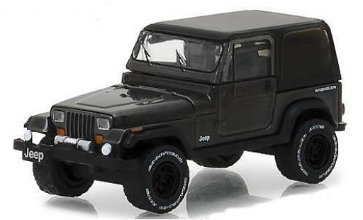Miniature Jeep Wrangler 1/64 Greenlight metallise grise 1990 Jeep Wrangler 1/64 Greenlight metallise grise 1990 miniature