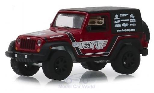 Miniature Jeep Wrangler 1/64 Greenlight rouge/Dekor Bully Dog 2012 Jeep Wrangler 1/64 Greenlight rouge/Dekor Bully Dog 2012 miniature