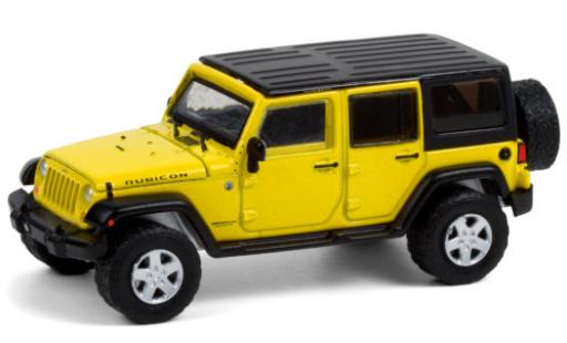 Miniature Jeep Wrangler 1/64 Greenlight Rubicon jaune 2008 Verdeck abnehmbar Jeep Wrangler 1/64 Greenlight Rubicon jaune 2008 Verdeck abnehmbar miniature