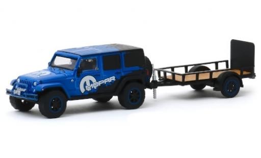 Miniature Jeep Wrangler 1/64 Greenlight Unlimited MOPAR 2012 avec remorque d´une axe Jeep Wrangler 1/64 Greenlight Unlimited MOPAR 2012 avec remorque d´une axe miniature