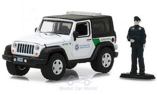 Miniature Jeep Wrangler 1/64 Greenlight US Customs & Border Prougeection mit Figur Jeep Wrangler 1/64 Greenlight US Customs & Border Prougeection mit Figur miniature