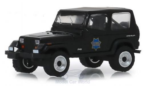 Miniature Jeep Wrangler 1/64 Greenlight YJ S.F.P.D. - San Francisco Police Department 1994 Jeep Wrangler 1/64 Greenlight YJ S.F.P.D. - San Francisco Police Department 1994 miniature