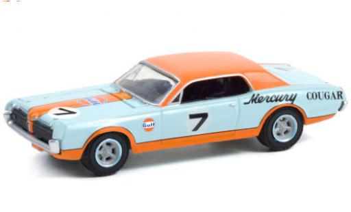 Miniature Mercury Cougar 1/64 Greenlight XR7 Trans Am Racer No.7 Gulf 1967 Mercury Cougar 1/64 Greenlight XR7 Trans Am Racer No.7 Gulf 1967 miniature