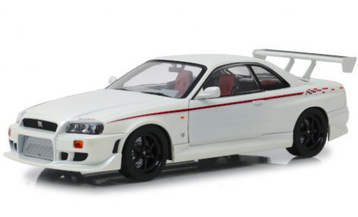 Nissan Skyline 1/18 Greenlight GT-R (R34) Nismo blanche/Dekor RHD 1999 miniature