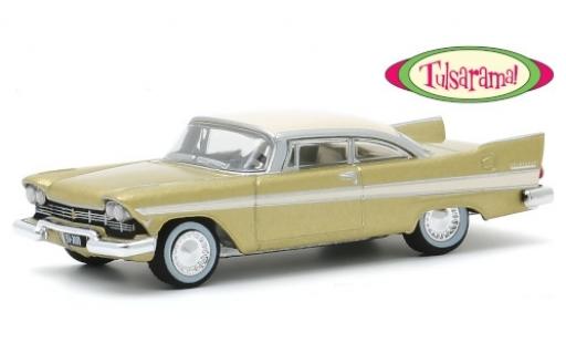 Miniature Plymouth Belvedere 1/64 Greenlight metallise beige/beige 1957 Tulsarama Plymouth Belvedere 1/64 Greenlight metallise beige/beige 1957 Tulsarama miniature