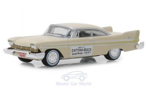 Miniature Plymouth Fury 1/64 Greenlight beige Daytona Beach Speed Weeks 1957 Plymouth Fury 1/64 Greenlight beige Daytona Beach Speed Weeks 1957 miniature