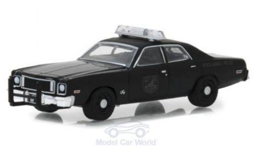 Miniature Plymouth Fury 1/64 Greenlight noire 1975 Black Bandit Police Plymouth Fury 1/64 Greenlight noire 1975 Black Bandit Police miniature