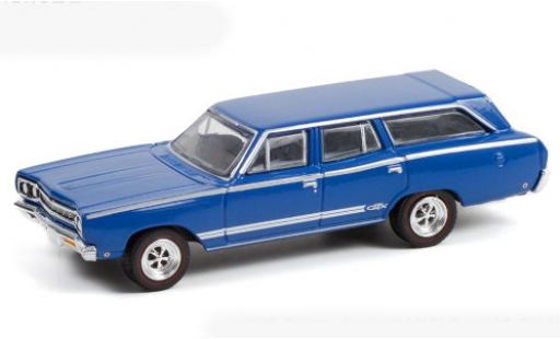 Miniature Plymouth Satellite 1/64 Greenlight bleue/Dekor 1968 Plymouth Satellite 1/64 Greenlight bleue/Dekor 1968 miniature