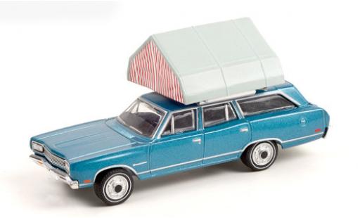 Miniature Plymouth Satellite 1/64 Greenlight Station Wagon metallise bleue 1969 Plymouth Satellite 1/64 Greenlight Station Wagon metallise bleue 1969 miniature