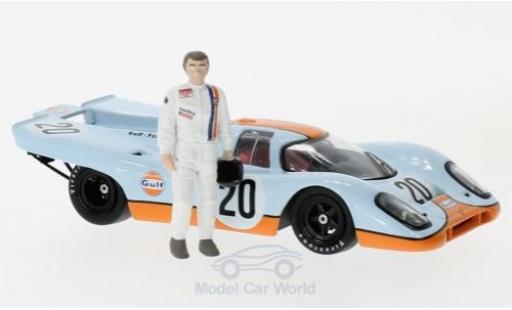 Miniature Porsche 917 1/43 Greenlight K No.20 Gulf mit Figur S.McQueen Porsche 917 1/43 Greenlight K No.20 Gulf mit Figur S.McQueen miniature