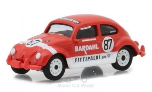 Miniature Volkswagen Beetle 1/64 Greenlight rouge/blanche 1967 Bardahl Team Fittipaldi Volkswagen Beetle 1/64 Greenlight rouge/blanche 1967 Bardahl Team Fittipaldi miniature