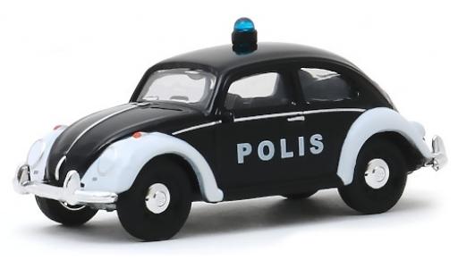 Miniature Volkswagen Beetle 1/64 Greenlight (Käfer) noire/blanche Polis Volkswagen Beetle 1/64 Greenlight (Käfer) noire/blanche Polis miniature