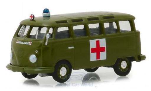 Miniature Volkswagen T1 1/64 Greenlight Samba Bus Army Ambulance 1964 Volkswagen T1 1/64 Greenlight Samba Bus Army Ambulance 1964 miniature