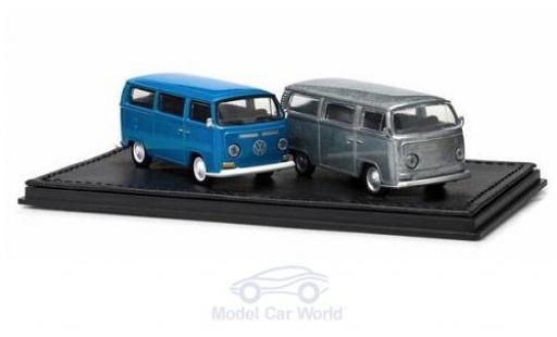 Miniature Volkswagen T2 1/64 Greenlight Bus 2er-Set bleue/aluminium Volkswagen T2 1/64 Greenlight Bus 2er-Set bleue/aluminium miniature