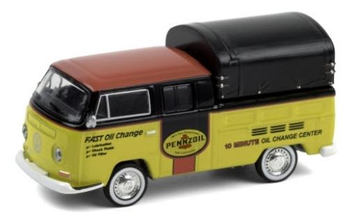 Miniature Volkswagen T2 1/64 Greenlight Double Cab Pickup Pennzoil 1968 DoKa-plateforme Volkswagen T2 1/64 Greenlight Double Cab Pickup Pennzoil 1968 DoKa-plateforme miniature