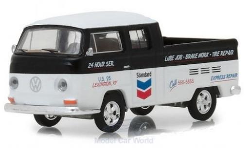 Miniature Volkswagen T2 B 1/64 Greenlight Type 2 Double Cab noire/blanche Standard 1968 Volkswagen T2 B 1/64 Greenlight Type 2 Double Cab noire/blanche Standard 1968 miniature