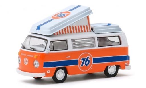 Miniature Volkswagen T2 1/64 Greenlight Westfalia Camper Union 76 1973 avec ouverts/es Tente sur toit Volkswagen T2 1/64 Greenlight Westfalia Camper Union 76 1973 avec ouverts/es Tente sur toit miniature