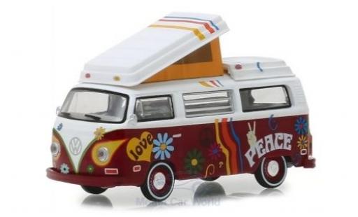 Miniature Volkswagen T2 1/64 Greenlight Westfalia Camper blanche/rouge 1973 Volkswagen T2 1/64 Greenlight Westfalia Camper blanche/rouge 1973 miniature