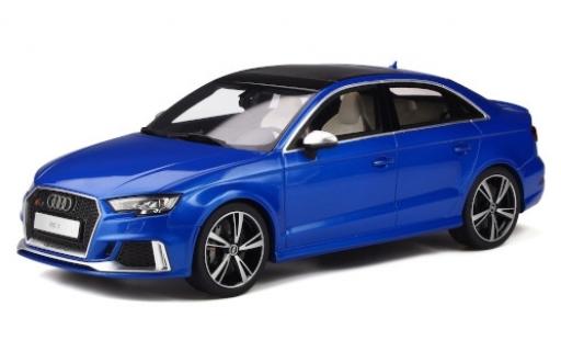 Miniature Audi RS3 1/18 GT Spirit Limousine metallise bleue 2017 Audi RS3 1/18 GT Spirit Limousine metallise bleue 2017 miniature