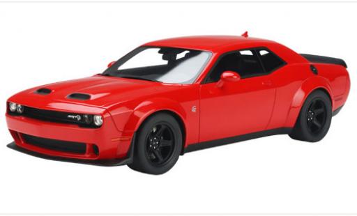 Miniature Dodge Challenger 1/18 GT Spirit SRT Super Stock rouge 2021 Dodge Challenger 1/18 GT Spirit SRT Super Stock rouge 2021 miniature