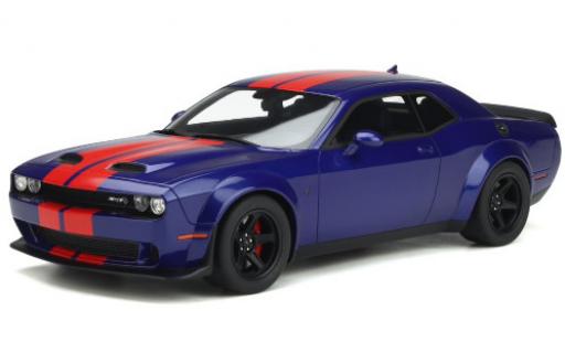 Miniature Dodge Challenger 1/18 GT Spirit Super Stock bleue/rouge 2021 Dodge Challenger 1/18 GT Spirit Super Stock bleue/rouge 2021 miniature