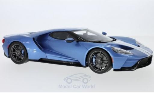 Miniature Ford GT 1/18 GT Spirit metallise bleue/blanche 2017 Ford GT 1/18 GT Spirit metallise bleue/blanche 2017 miniature