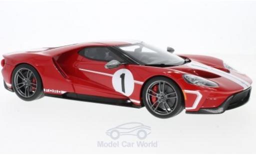 Miniature Ford GT 1/18 GT Spirit rouge/blanche No.1 2017 50th Heritage edition Ford GT 1/18 GT Spirit rouge/blanche No.1 2017 50th Heritage edition miniature