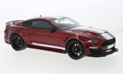 Miniature Ford Mustang 1/18 GT Spirit Shelby Super Snake metallise rouge foncé/blanche 2020 Ford Mustang 1/18 GT Spirit Shelby Super Snake metallise rouge foncé/blanche 2020 miniature