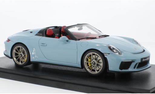 Porsche 992 Speedster 1/18 GT Spirit 911 (991.2) bleu clair 2019 miniature