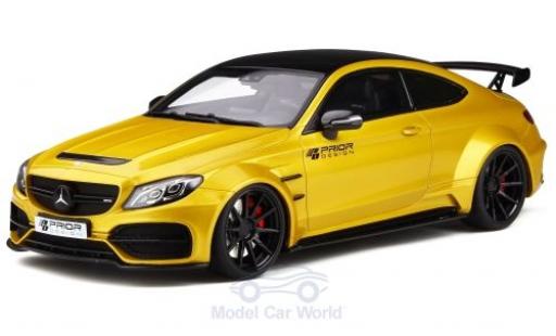 Miniature Mercedes Classe C 1/18 GT Spirit C63 AMG Coupe Prior Design PD65CC metallise jaune/noire Mercedes Classe C 1/18 GT Spirit C63 AMG Coupe Prior Design PD65CC metallise jaune/noire miniature