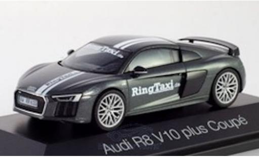 Miniature Audi R8 1/43 Herpa V10 Plus metallise grise/Dekor RingTaxi Nürburgring Audi R8 1/43 Herpa V10 Plus metallise grise/Dekor RingTaxi Nürburgring miniature