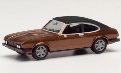 Miniature Ford Capri 1/87 Herpa MK II metallise marron/matt-noire Ford Capri 1/87 Herpa MK II metallise marron/matt-noire miniature