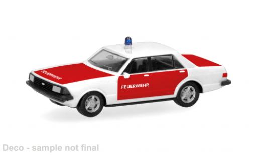 Ford Granada 1/87 Herpa blanche/rouge Feuerwehr 1:87 miniature