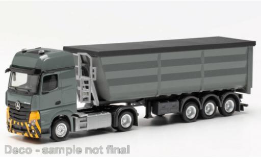 Miniature Mercedes Actros 1/87 Herpa L gris/jaune KS Containerdienst Mercedes Actros 1/87 Herpa L gris/jaune KS Containerdienst miniature