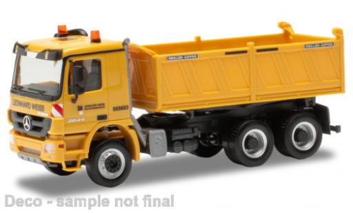 Miniature Mercedes Actros 1/87 Herpa M Leonhard Weiss 2008 Mercedes Actros 1/87 Herpa M Leonhard Weiss 2008 miniature