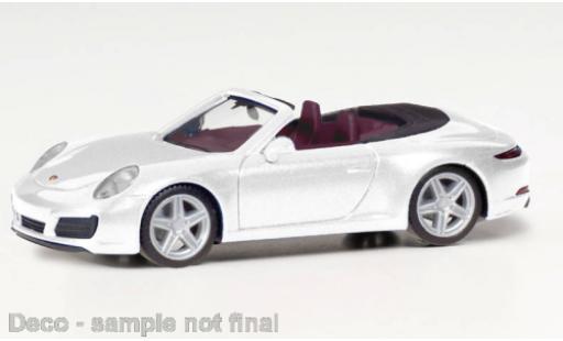 Miniature Porsche 911 1/87 Herpa Carrera 2 cabriolet metallise blanche Porsche 911 1/87 Herpa Carrera 2 cabriolet metallise blanche miniature
