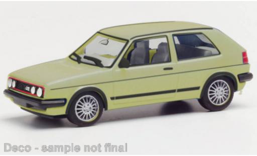 Miniature Volkswagen Golf 1/87 Herpa II GTI metallise la chaux Volkswagen Golf 1/87 Herpa II GTI metallise la chaux miniature