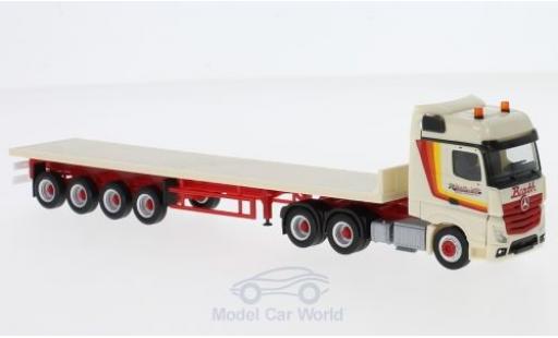 Miniature Mercedes Actros 1/87 Herpa Bigspace Barth & Sohn Flachbett-Sattelzug Mercedes Actros 1/87 Herpa Bigspace Barth & Sohn Flachbett-Sattelzug miniature