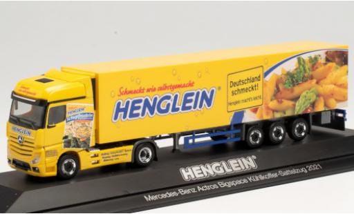 Miniature Mercedes Actros 1/87 Herpa Bigspace Henglein 2018 Kühlkoffer-Sattelzug Mercedes Actros 1/87 Herpa Bigspace Henglein 2018 Kühlkoffer-Sattelzug miniature