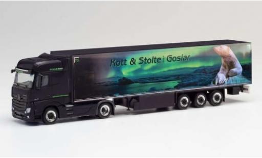 Miniature Mercedes Actros 1/87 Herpa BigSpace Kott & Stolte Goslar Remorque de boîte de réfrigération Mercedes Actros 1/87 Herpa BigSpace Kott & Stolte Goslar Remorque de boîte de réfrigération miniature