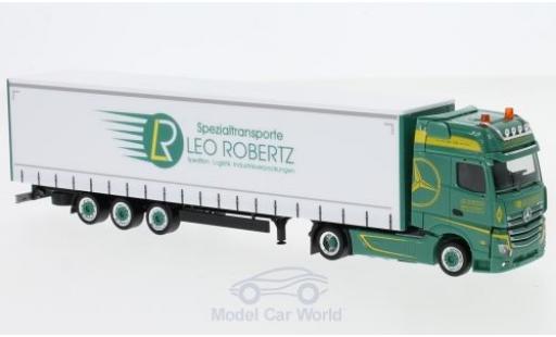 Miniature Mercedes Actros 1/87 Herpa Gigaspace Leo Robertz Lowliner-Sattelzug Mercedes Actros 1/87 Herpa Gigaspace Leo Robertz Lowliner-Sattelzug miniature