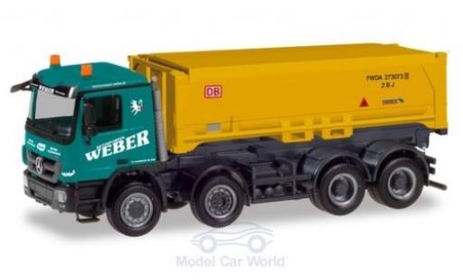 Miniature Mercedes Actros 1/87 Herpa M Weber / Stuttgart 21 2008 Schmitz Absetzkipper-LKW Mercedes Actros 1/87 Herpa M Weber / Stuttgart 21 2008 Schmitz Absetzkipper-LKW miniature