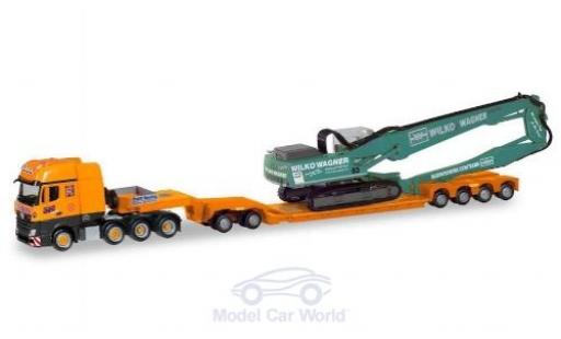 Miniature Mercedes Actros 1/87 Herpa SLT Rolf Riedl / Wilko Wagner Pendel-X mit Liebherr Longfront Mercedes Actros 1/87 Herpa SLT Rolf Riedl / Wilko Wagner Pendel-X mit Liebherr Longfront miniature