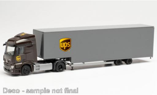 Miniature Mercedes Actros 1/87 Herpa Streamspace 2.3 UPS Jumbokoffer-Sattelzug Mercedes Actros 1/87 Herpa Streamspace 2.3 UPS Jumbokoffer-Sattelzug miniature