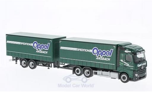 Miniature Mercedes Actros 1/87 Herpa Streamspace 2.5 Oppel Ansbach Gardinenplanen-HZ Mercedes Actros 1/87 Herpa Streamspace 2.5 Oppel Ansbach Gardinenplanen-HZ miniature