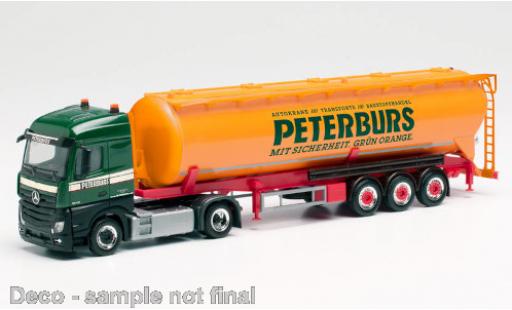 Miniature Mercedes Actros 1/87 Herpa Streamspace 2.5 Peterburs Silo-Sattelzug Mercedes Actros 1/87 Herpa Streamspace 2.5 Peterburs Silo-Sattelzug miniature