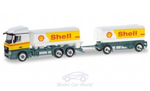 Miniature Mercedes Actros 1/87 Herpa StreamSpace S Benzintank-Hängerzug Mercedes Actros 1/87 Herpa StreamSpace S Benzintank-Hängerzug miniature