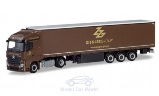 Miniature Mercedes Actros 1/87 Herpa Streamspace Ziegler Group Gardinenplanen-Sattelzug Mercedes Actros 1/87 Herpa Streamspace Ziegler Group Gardinenplanen-Sattelzug miniature
